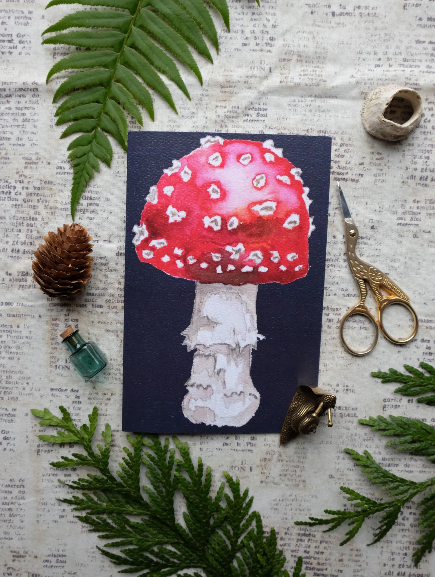Amanita Mushroom Greeting Card