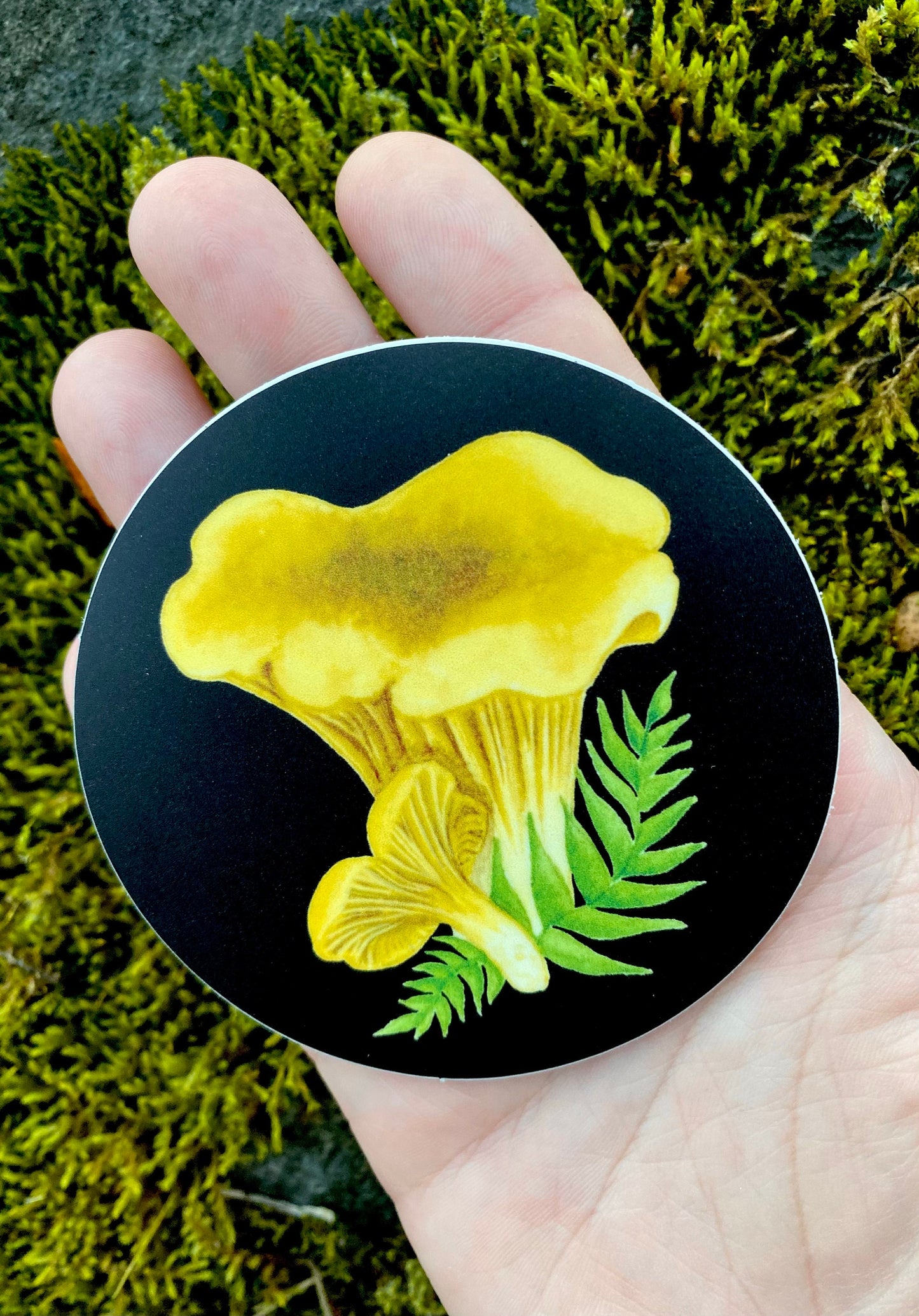 Chanterelle Round Vinyl Sticker