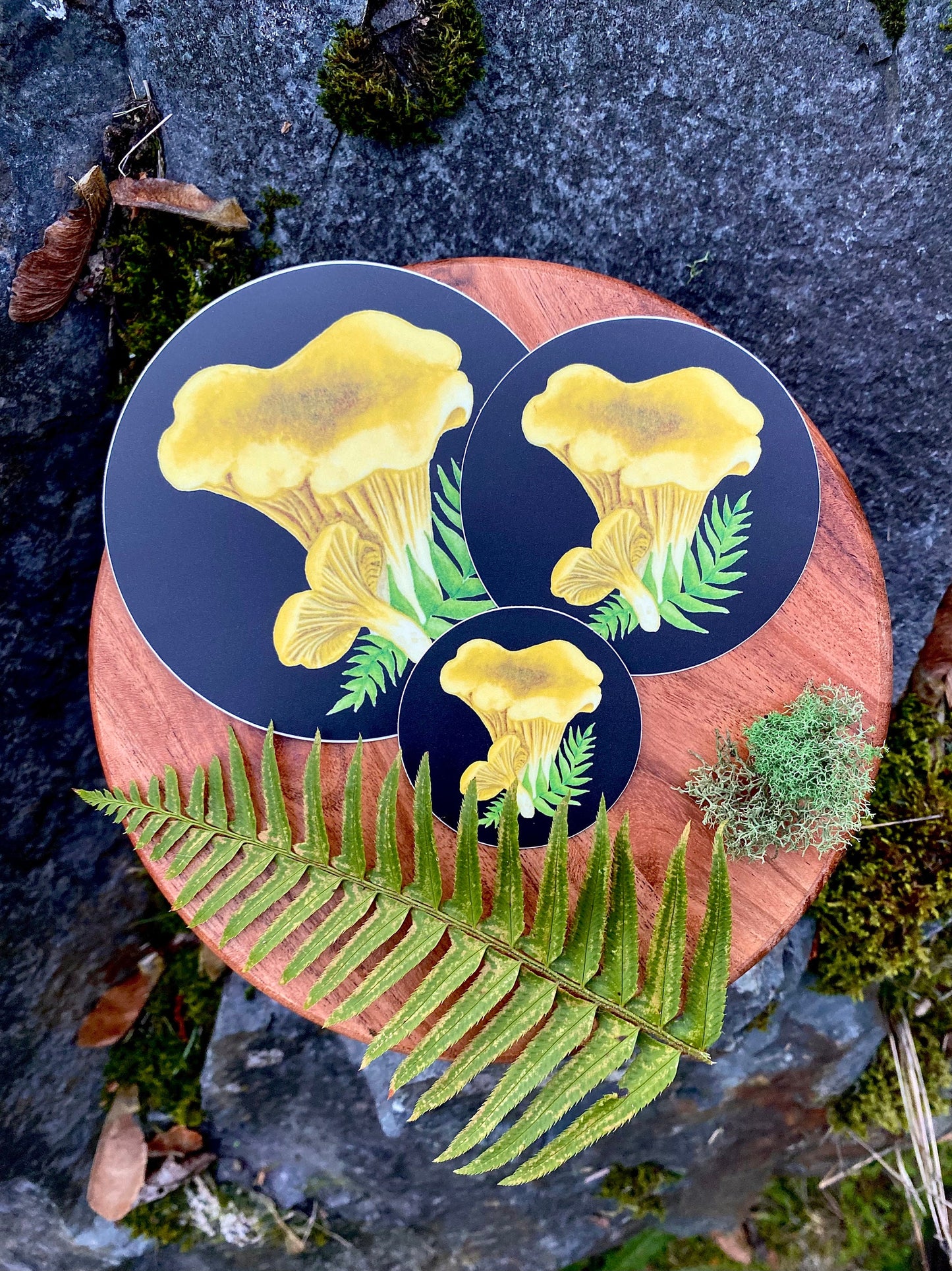 Chanterelle Round Vinyl Sticker