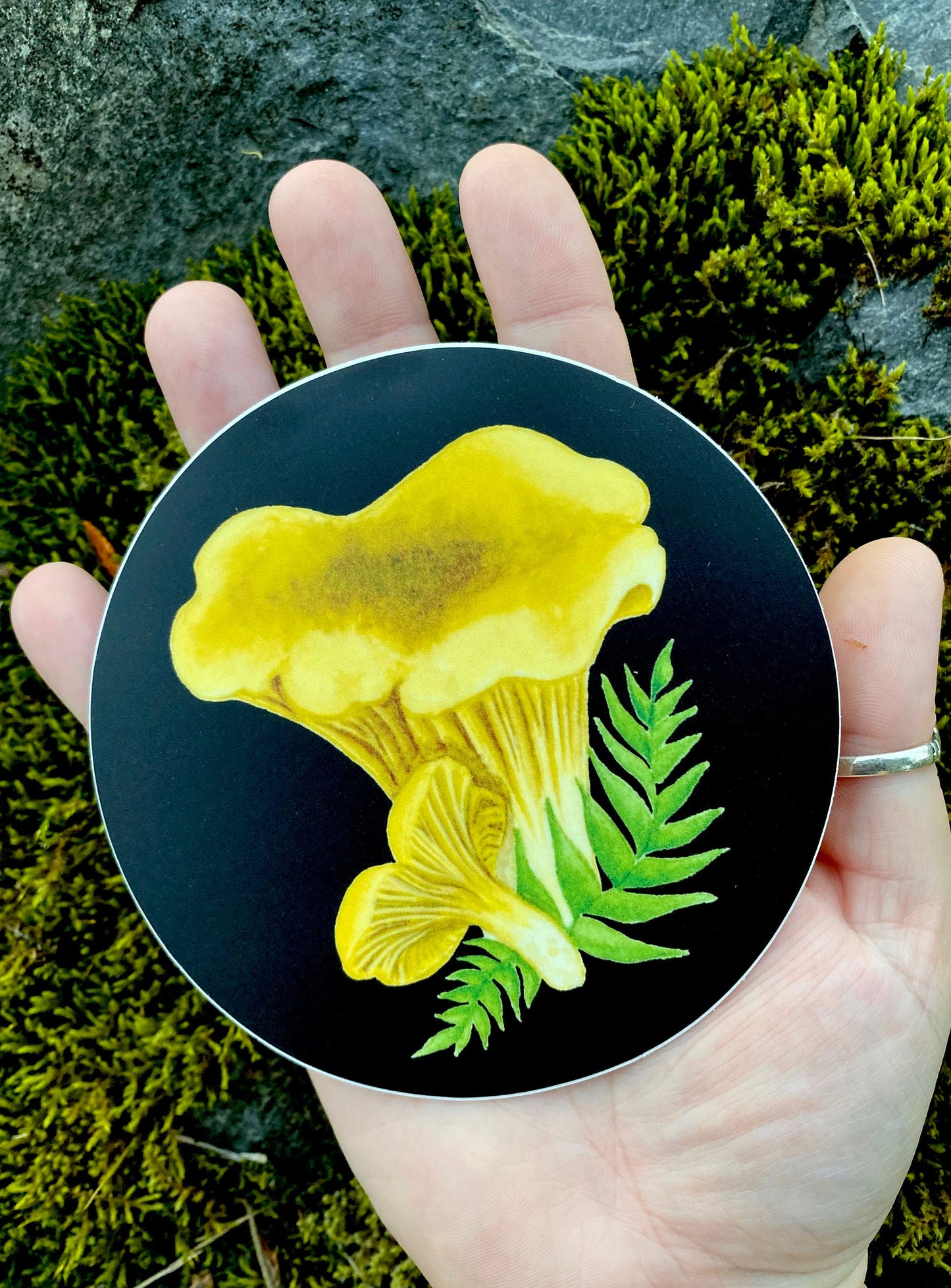 Chanterelle Round Vinyl Sticker