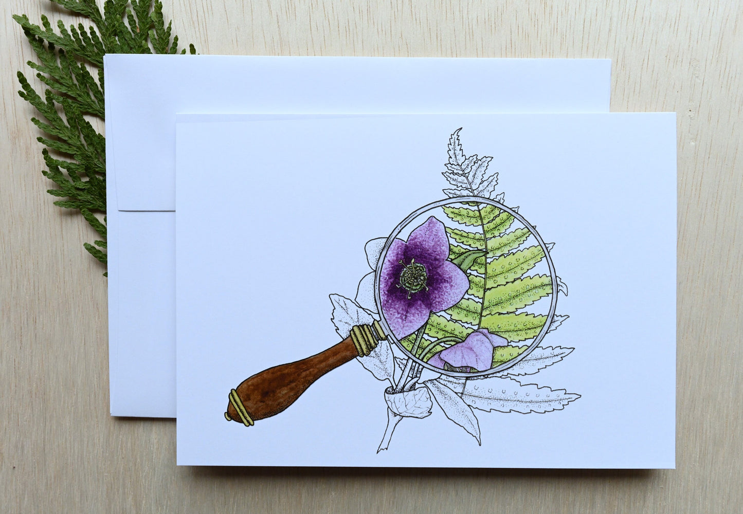 Hellebore Magnified Greeting Card